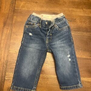 Levi's Kids Dark Blue Distressed Jeans